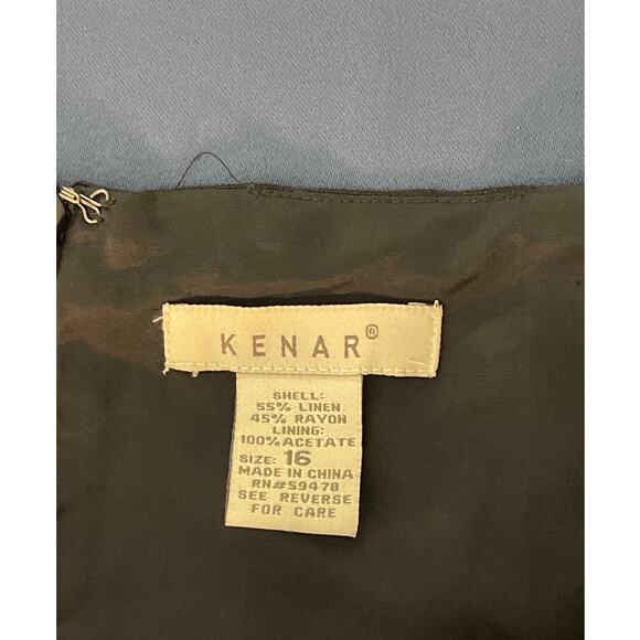 Kenar Halterneck Embroidered Maxi Dress with a Slit on the Left Side Black Sz 16 - Picture 9 of 12